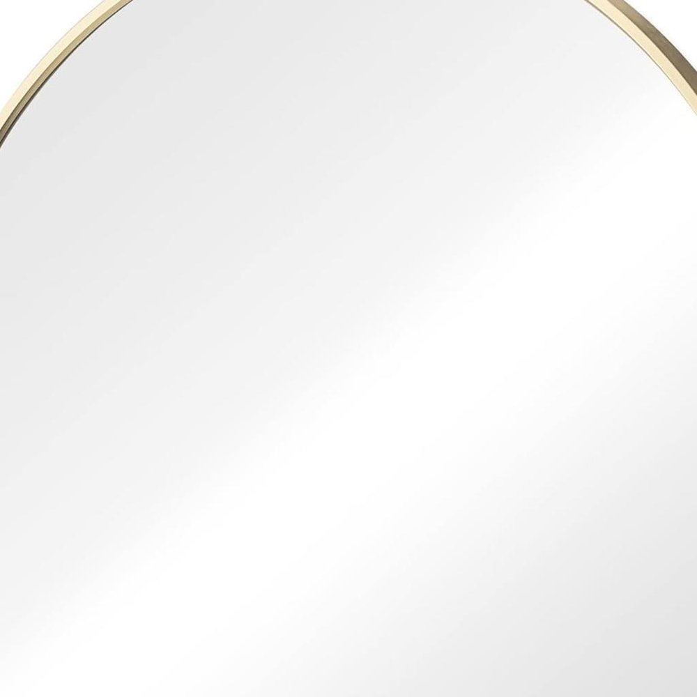 20" Black Metal Round Framed Bathroom Vanity Mirror