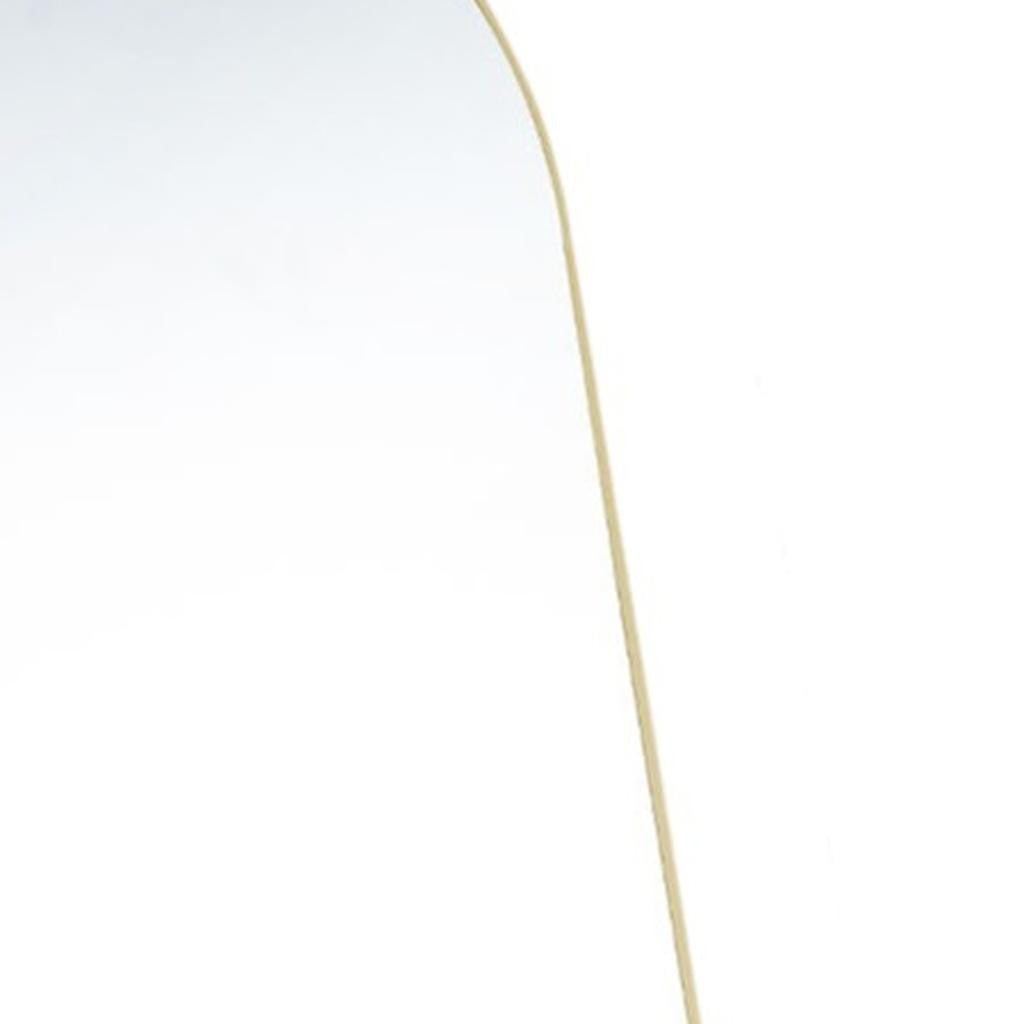 63" Gold Metal Arch Wall Mounted Leaning And Freestanding Framed Standing Mirror