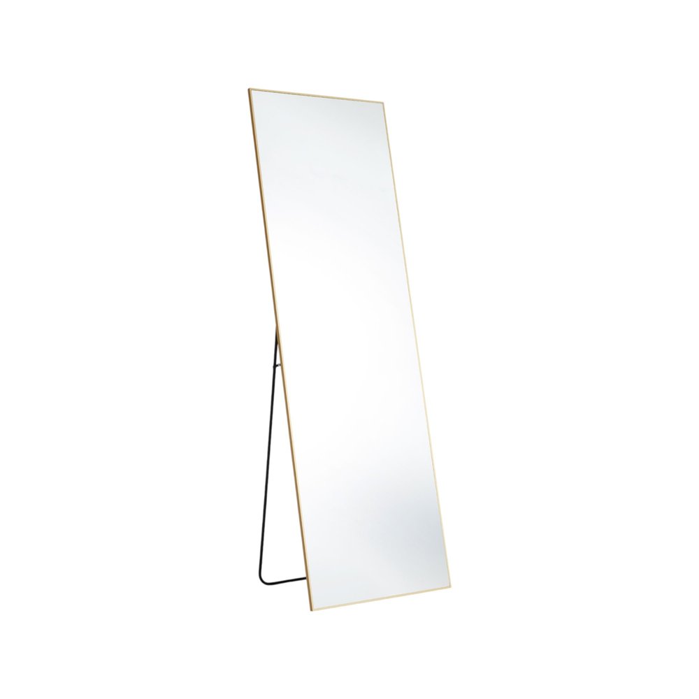 63" Black Metal Wall Mounted Leaning And Freestanding Framed Standing Mirror