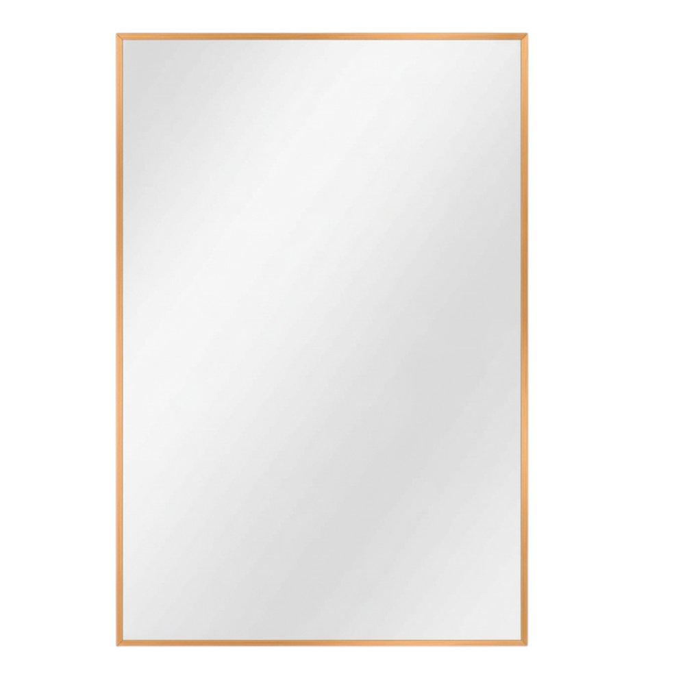 36" Gold Aluminum Framed Bathroom Vanity Mirror