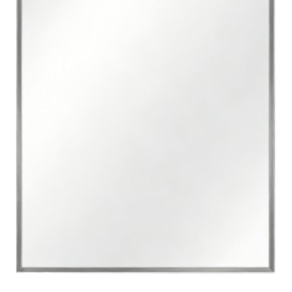 Set of Two Silver Aluminum Framed Bathroom Vanity Mirror