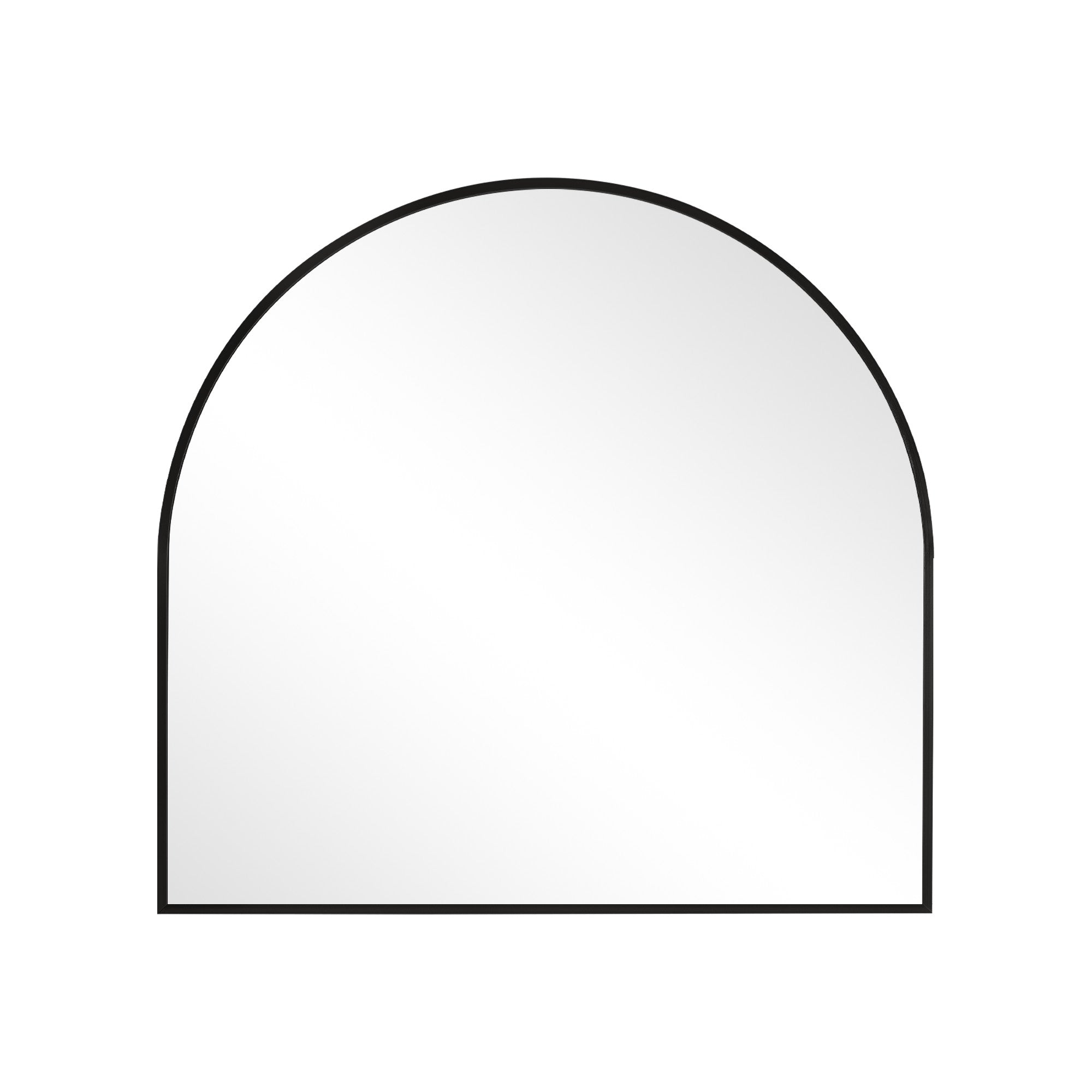 29" Black Metal Wide Arch Framed Bathroom Vanity Mirror