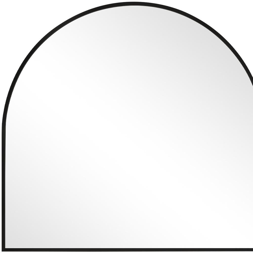 29" Black Metal Wide Arch Framed Bathroom Vanity Mirror