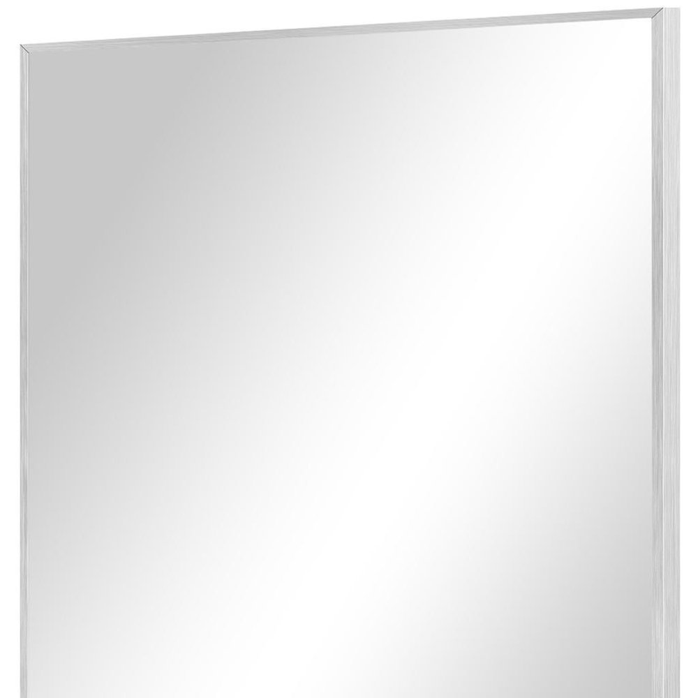 38" Silver Aluminum Framed Bathroom Vanity Mirror
