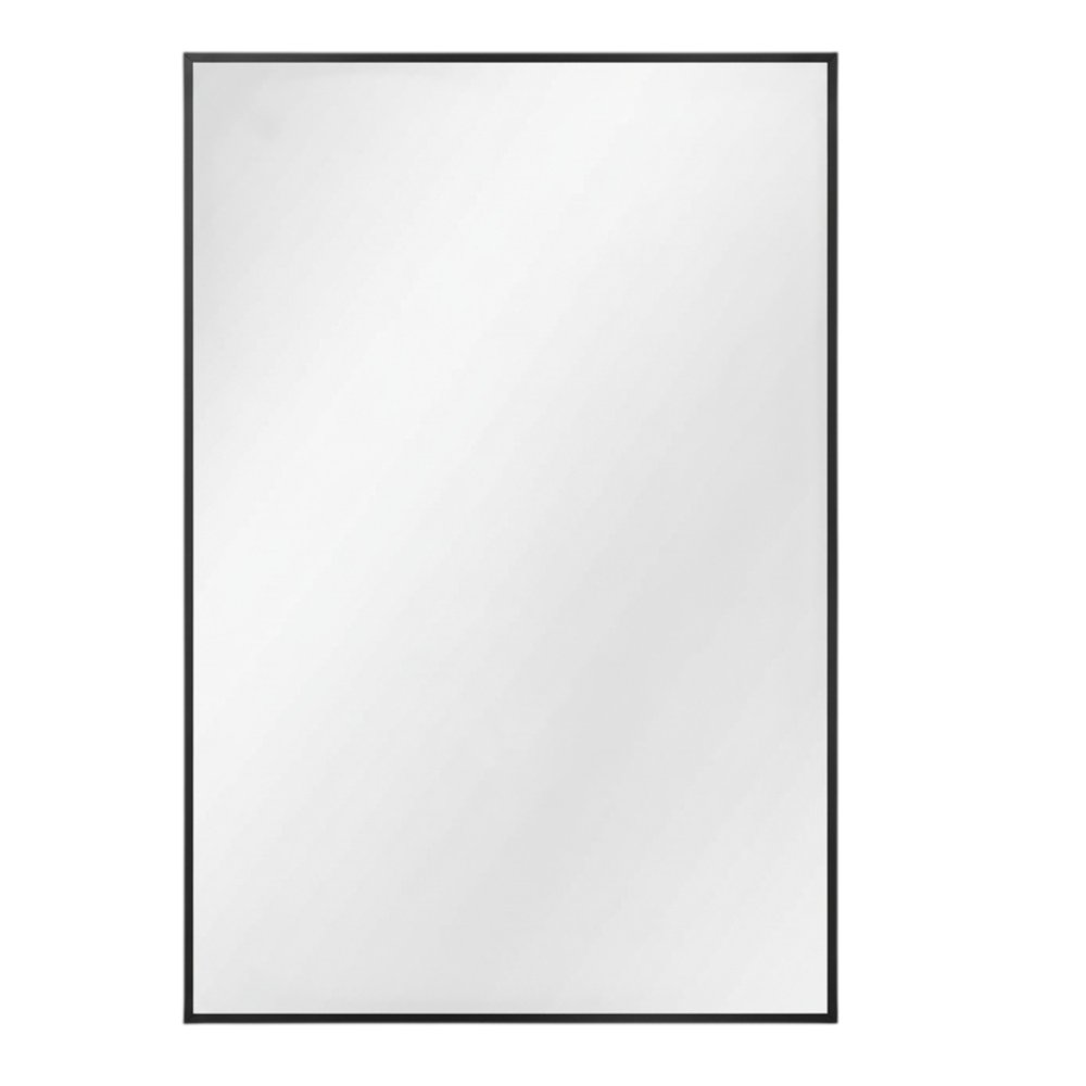 36" Black Aluminum Framed Bathroom Vanity Mirror