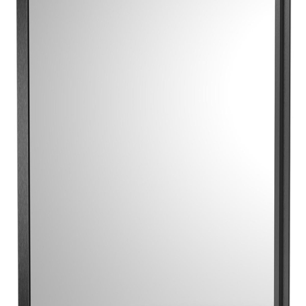 30" Black Metal Framed Bathroom Vanity Mirror