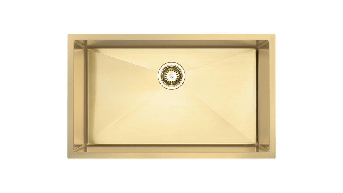 10" X 30" Gold Stainless Steel Undermount Kitchen Sink