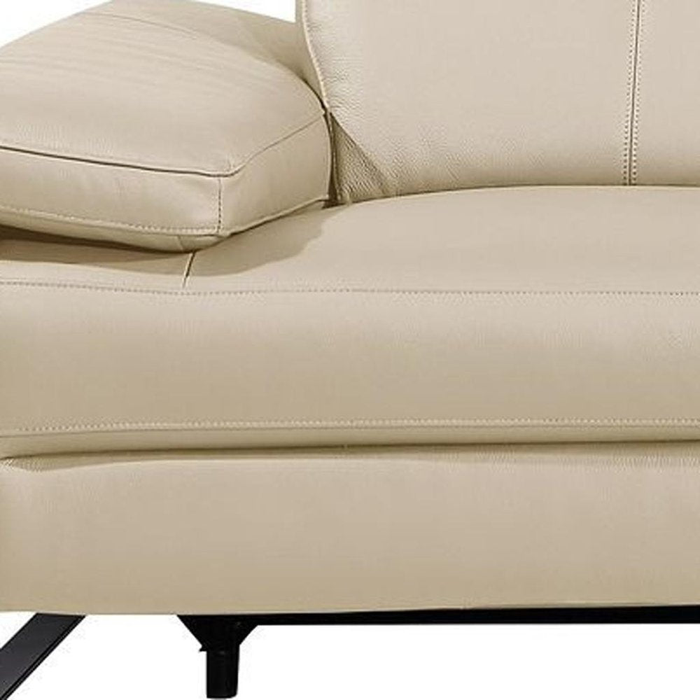 103" Dark Gray Top Grain Leather Reclining Metal USB Sofa