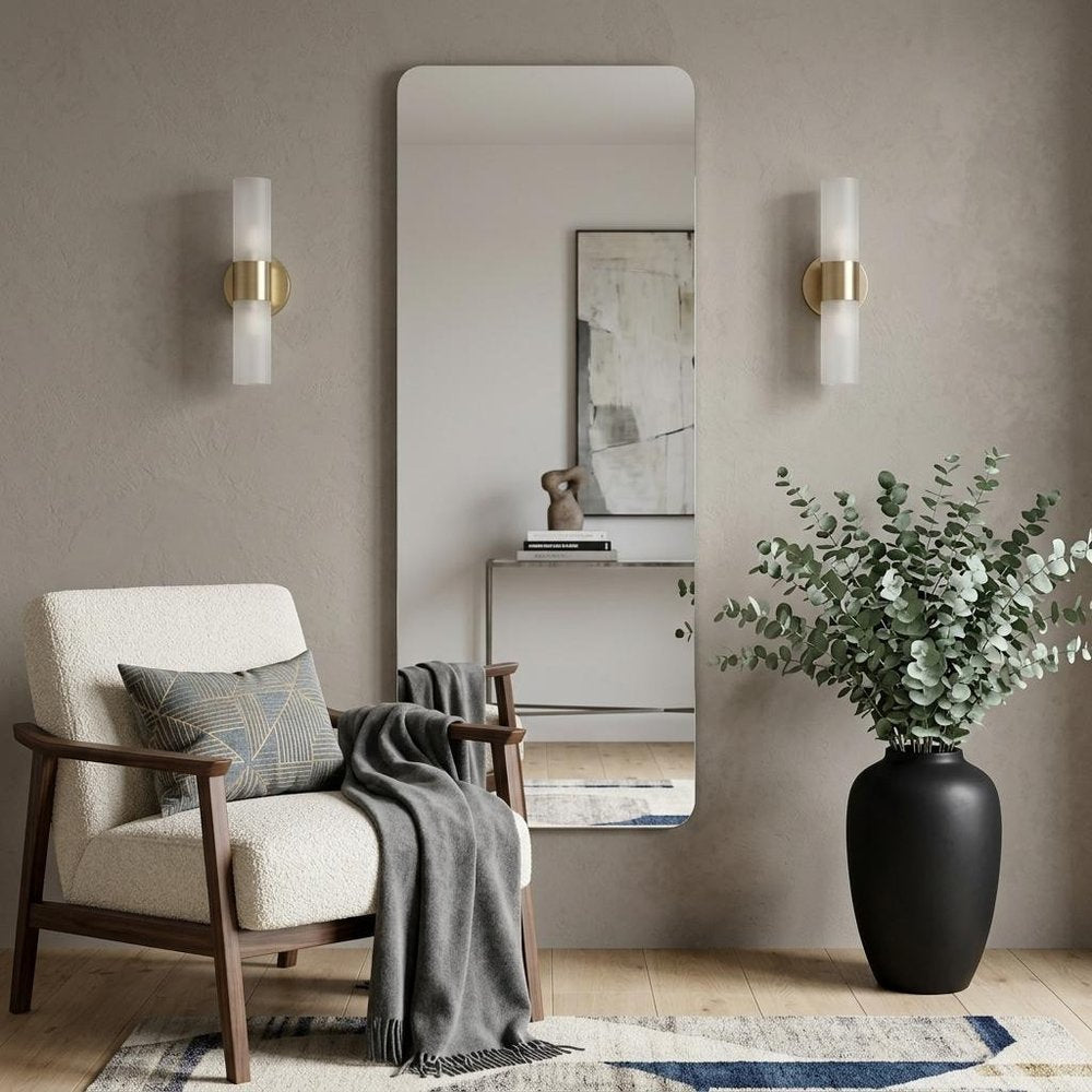 56" Frameless Full Length Hanging Mirror
