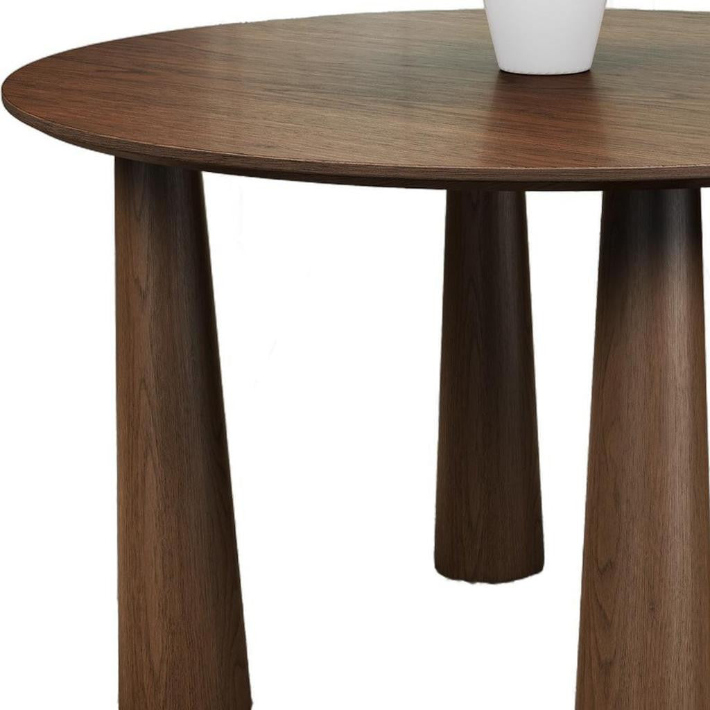 52" Walnut Solid Wood Round Top Dining Table