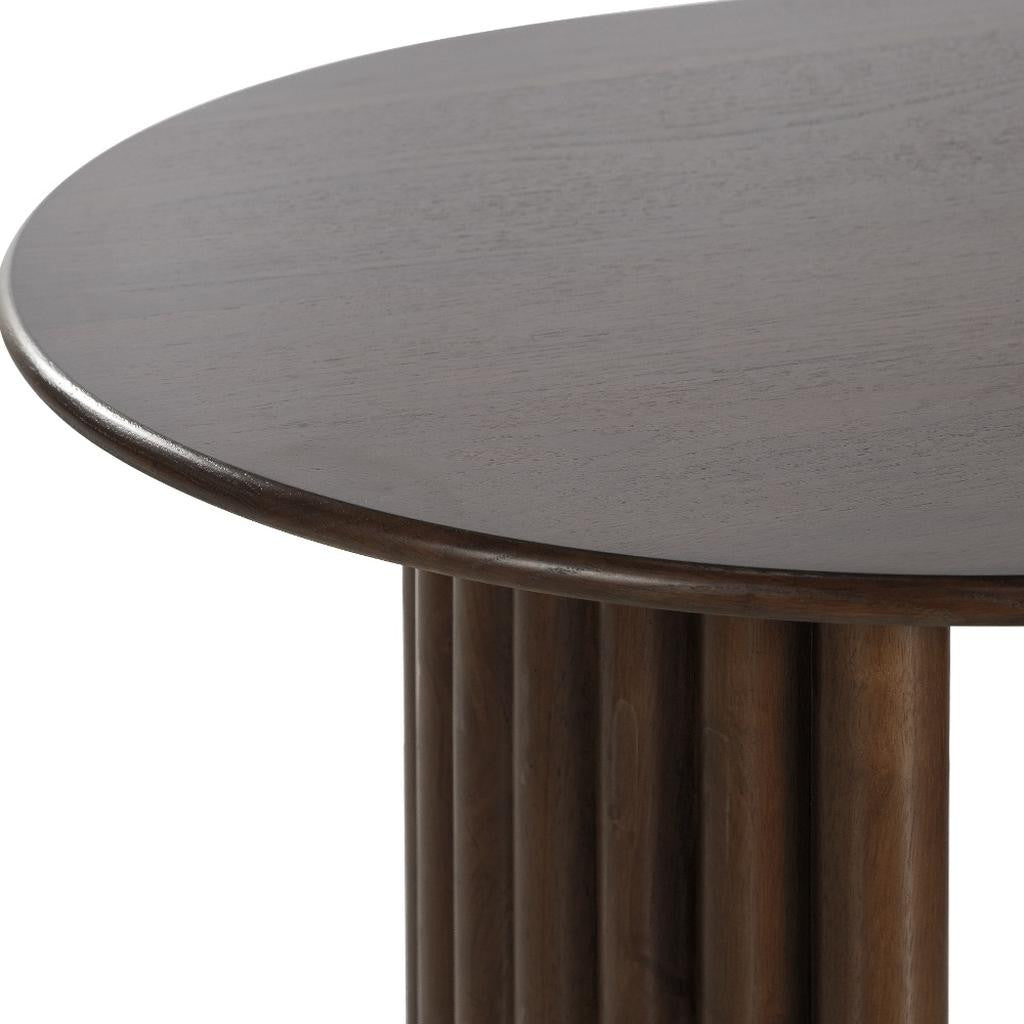 67" Walnut Solid Wood Double Pedestal Base Oval Dining Table