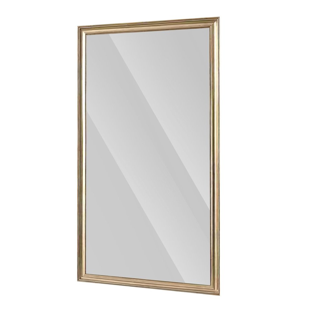 71" Golden Brown Wood Wall Mounted And Leaning Framed Full Length Mirror
