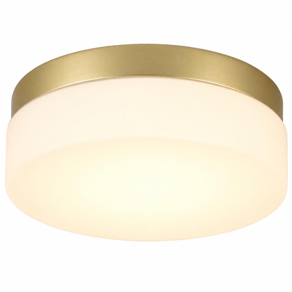 11" Black Metal And Glass Flush Mount Ceiling Light
