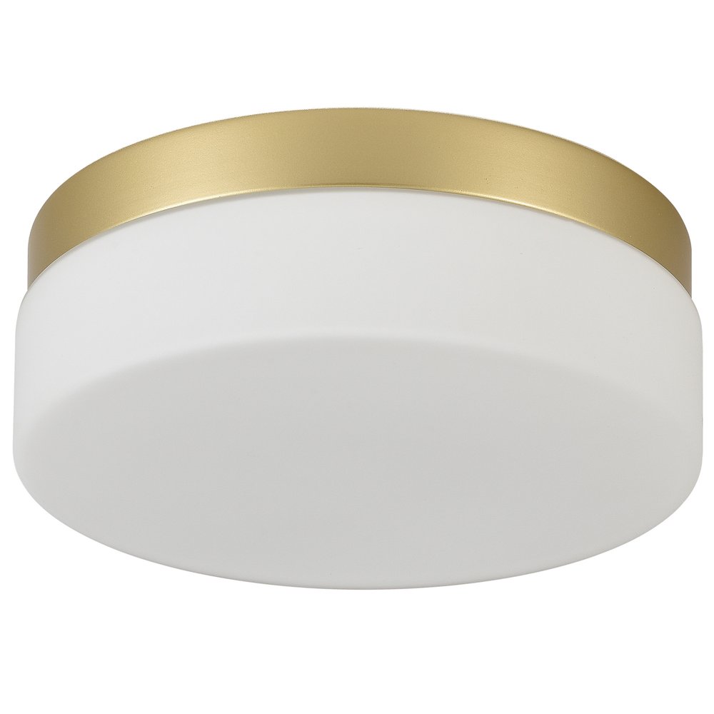11" Black Metal And Glass Flush Mount Ceiling Light