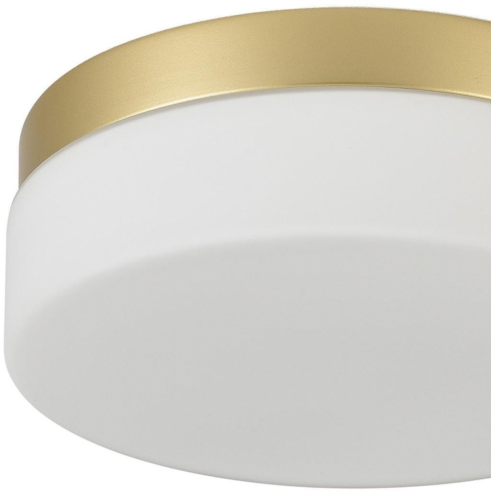 11" Black Metal And Glass Flush Mount Ceiling Light