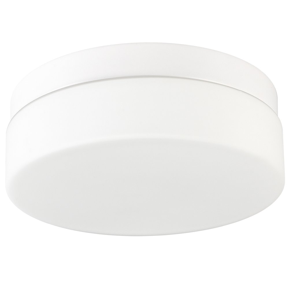 11" Black Metal And Glass Flush Mount Ceiling Light