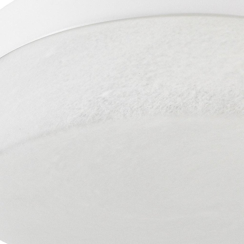 11" Black Metal And Frosted Glass Flush Mount Ceiling Light