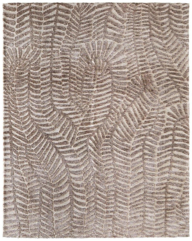 9' X 13' Taupe And Tan Animal Print Area Rug
