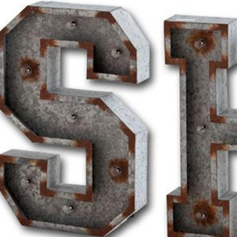 10" X 8" Gray words Metal Wall Decor