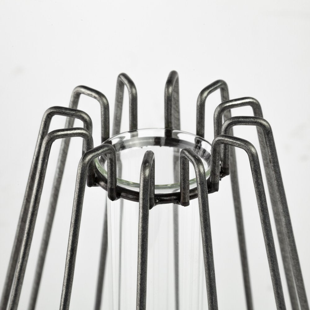 12" Gray Glass Glass Tube