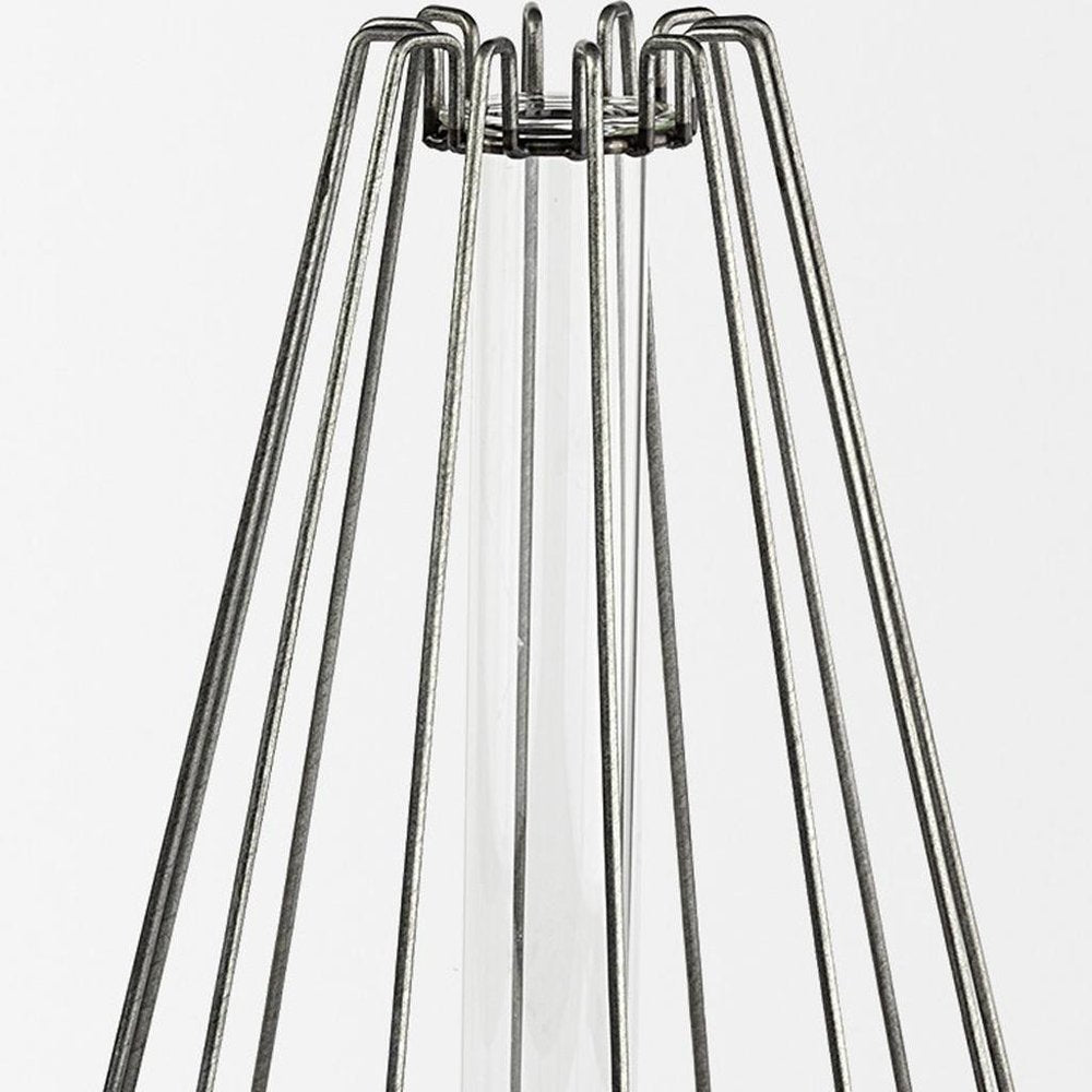 12" Gray Glass Glass Tube