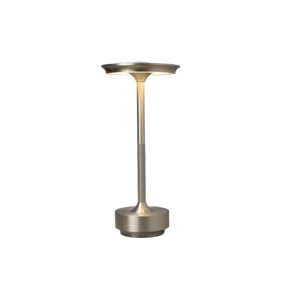 11" Silver Round Table Lamp