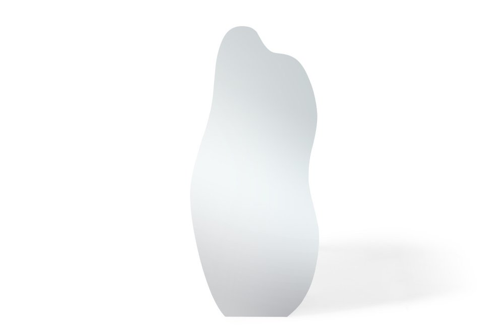 71" Abstract Leaning And Freestanding Frameless Full Length Mirror