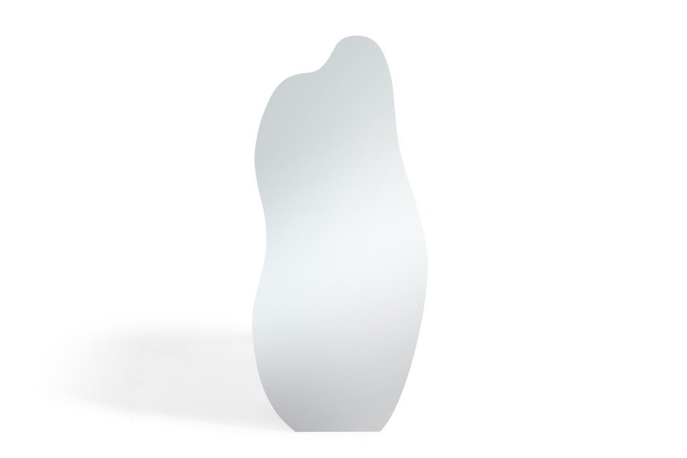 71" Abstract Leaning And Freestanding Frameless Full Length Mirror