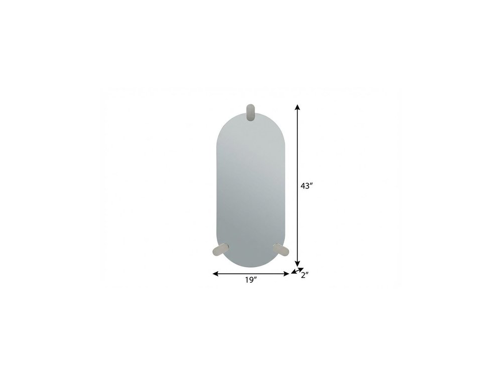 43" Oval Frameless Accent Mirror