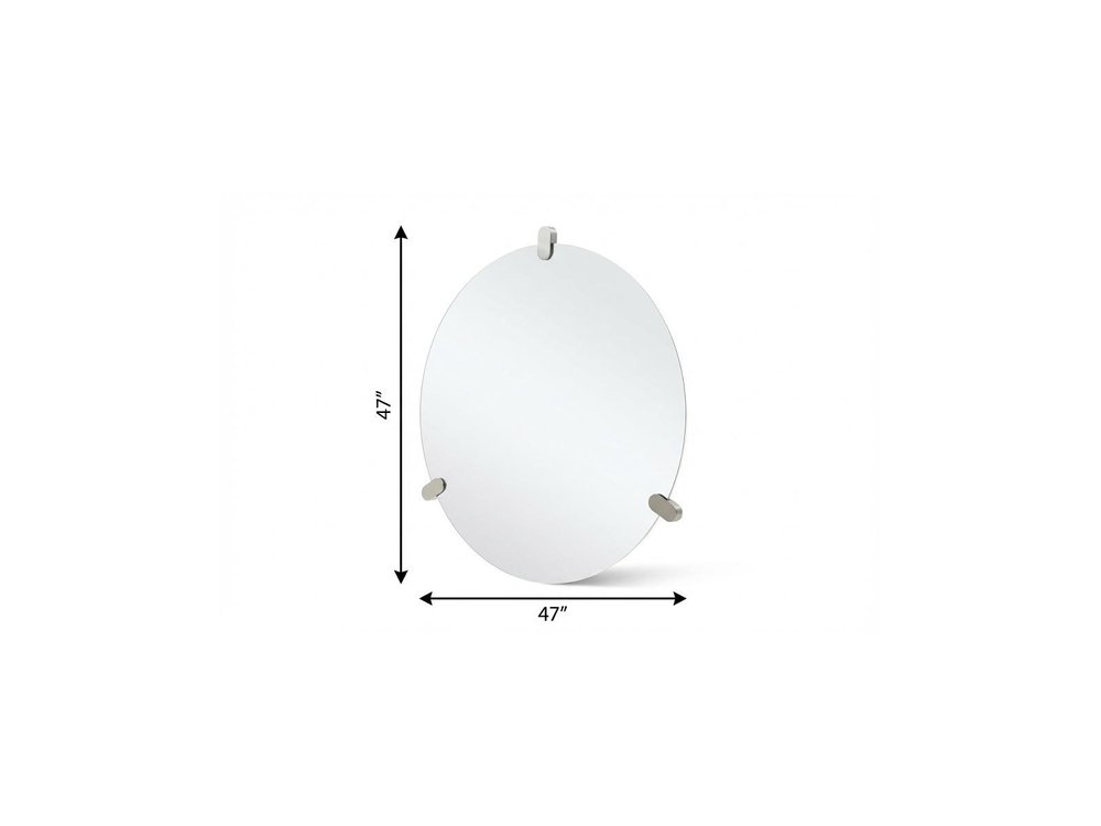 47" Round Frameless Accent Mirror