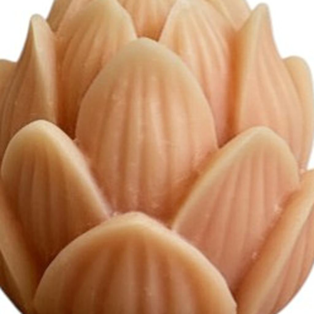 2" Orange Day at the Spa Scented Dimensional Flower Candle