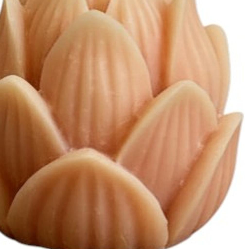 2" Orange Himalayan Bamboo Scented Dimensional Flower Candle
