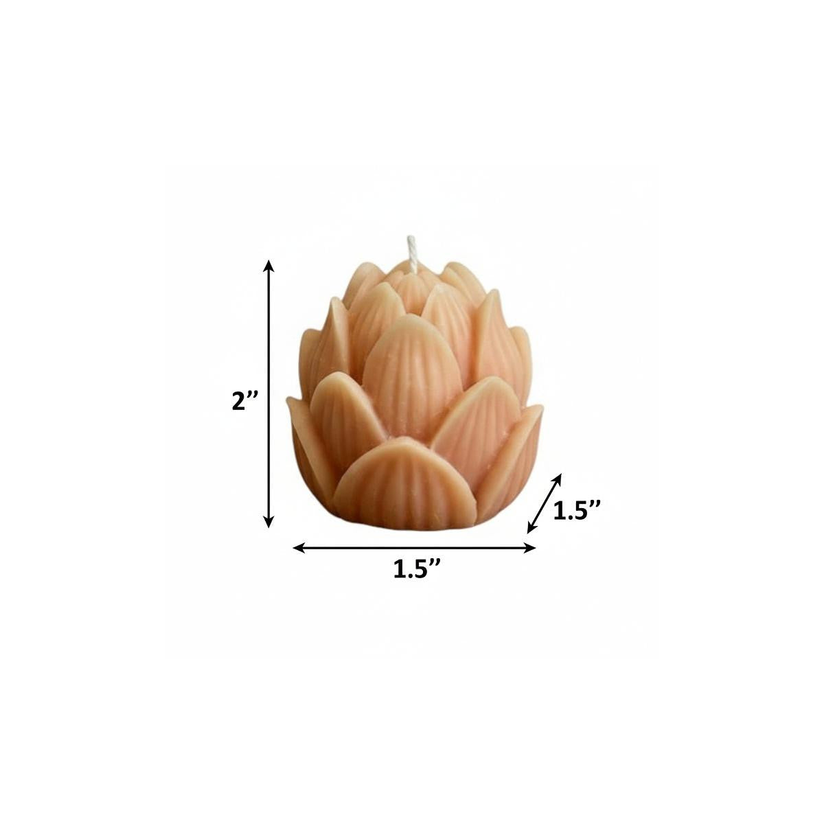 2" Orange Himalayan Bamboo Scented Dimensional Flower Candle