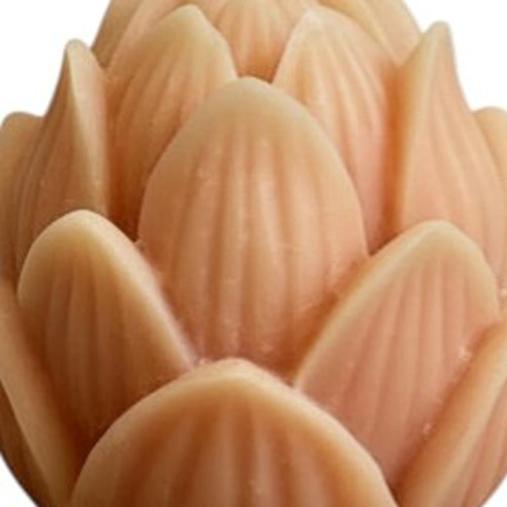 2" Orange Sea Salt And Orchid Scented Dimensional Flower Candle