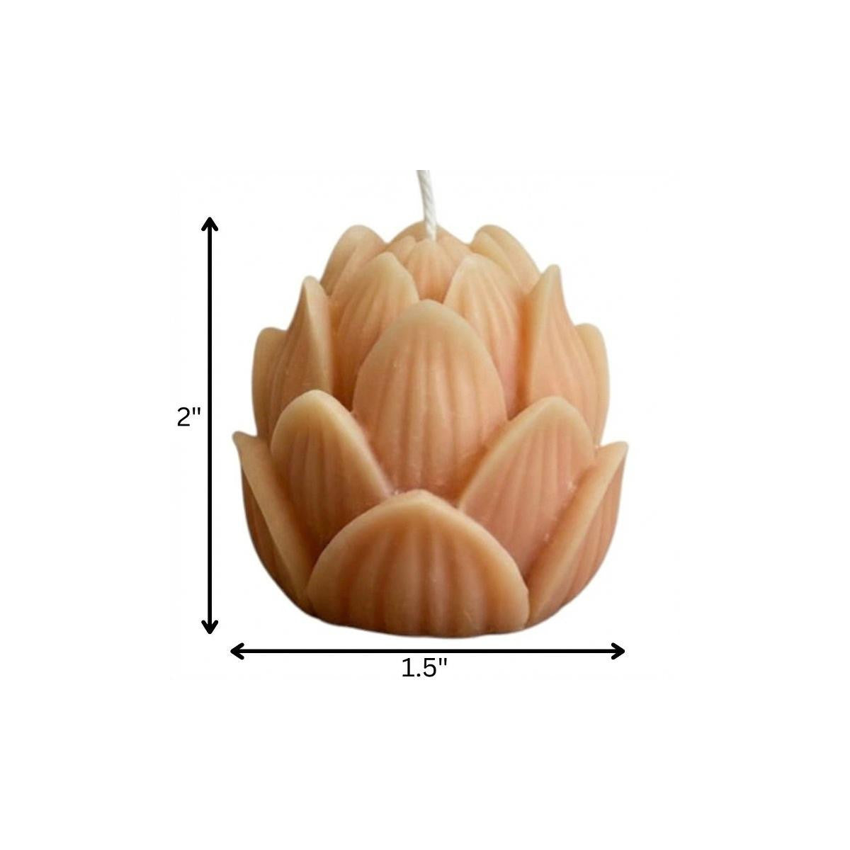 2" Orange Rose Petals Scented Dimensional Flower Candle