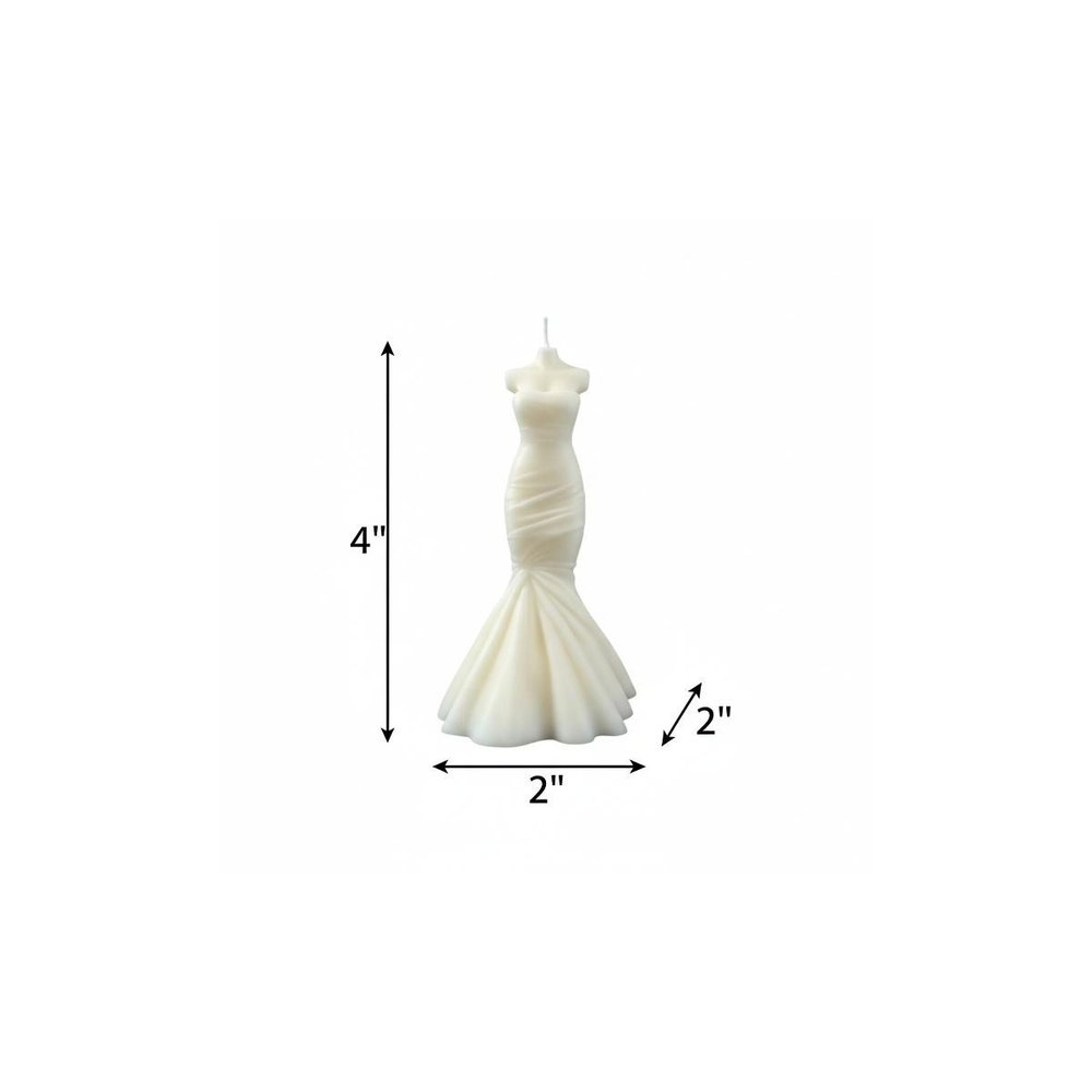 4" Ivory Unscented Dimensional Form Candle