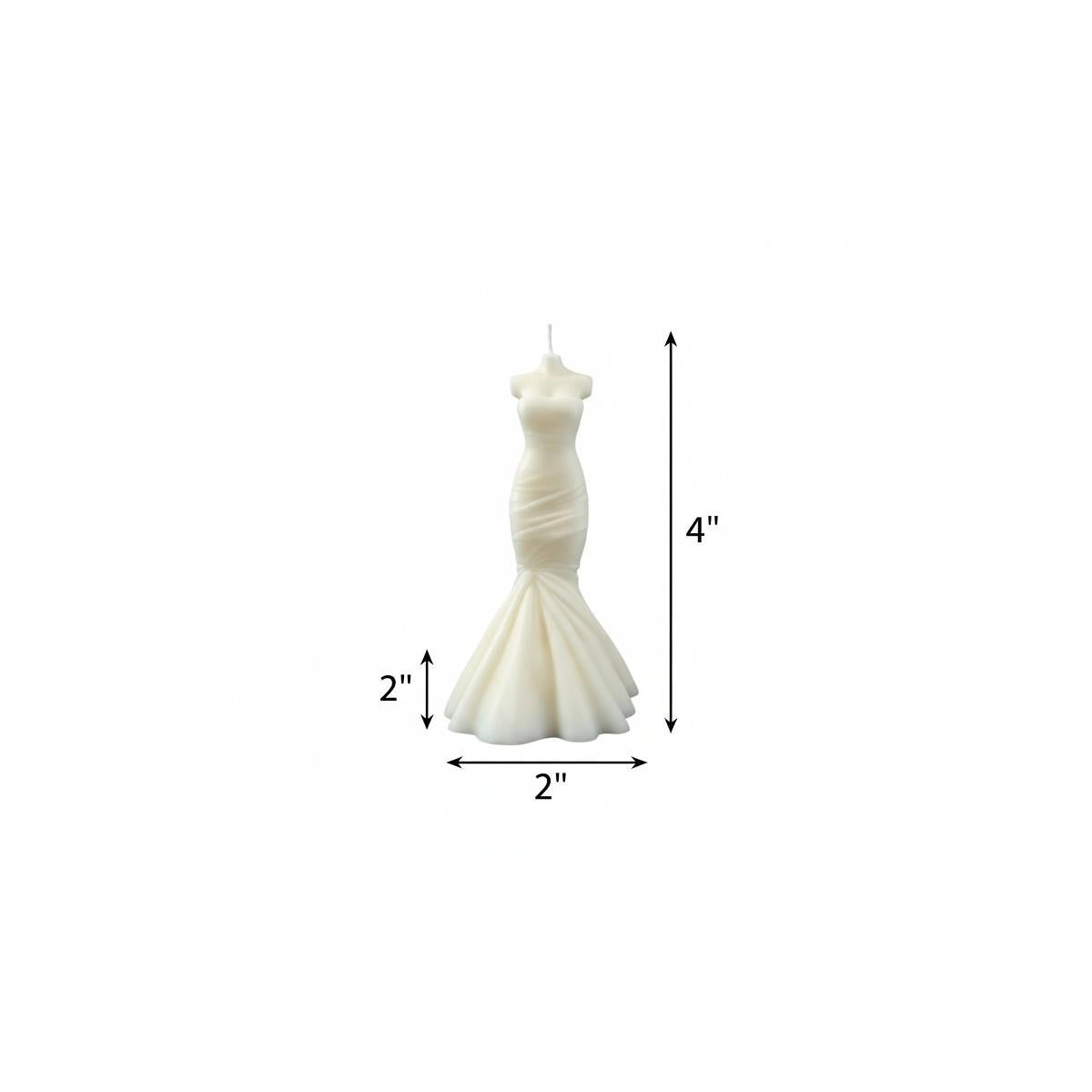 4" Ivory Love Scented Dimensional Form Candle