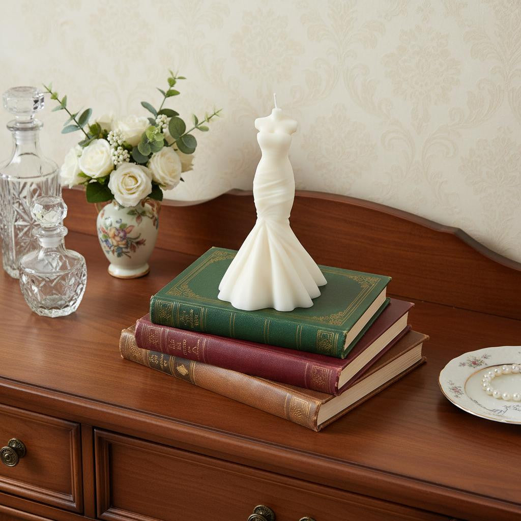 4" Ivory Love Scented Dimensional Form Candle
