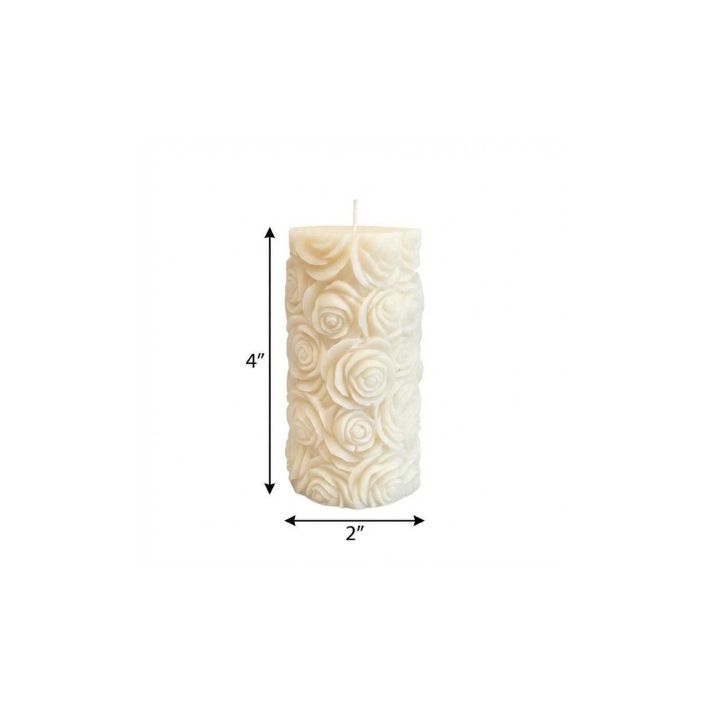 2" Ivory Clean Cotton Scented Candle Cylinder Pillar