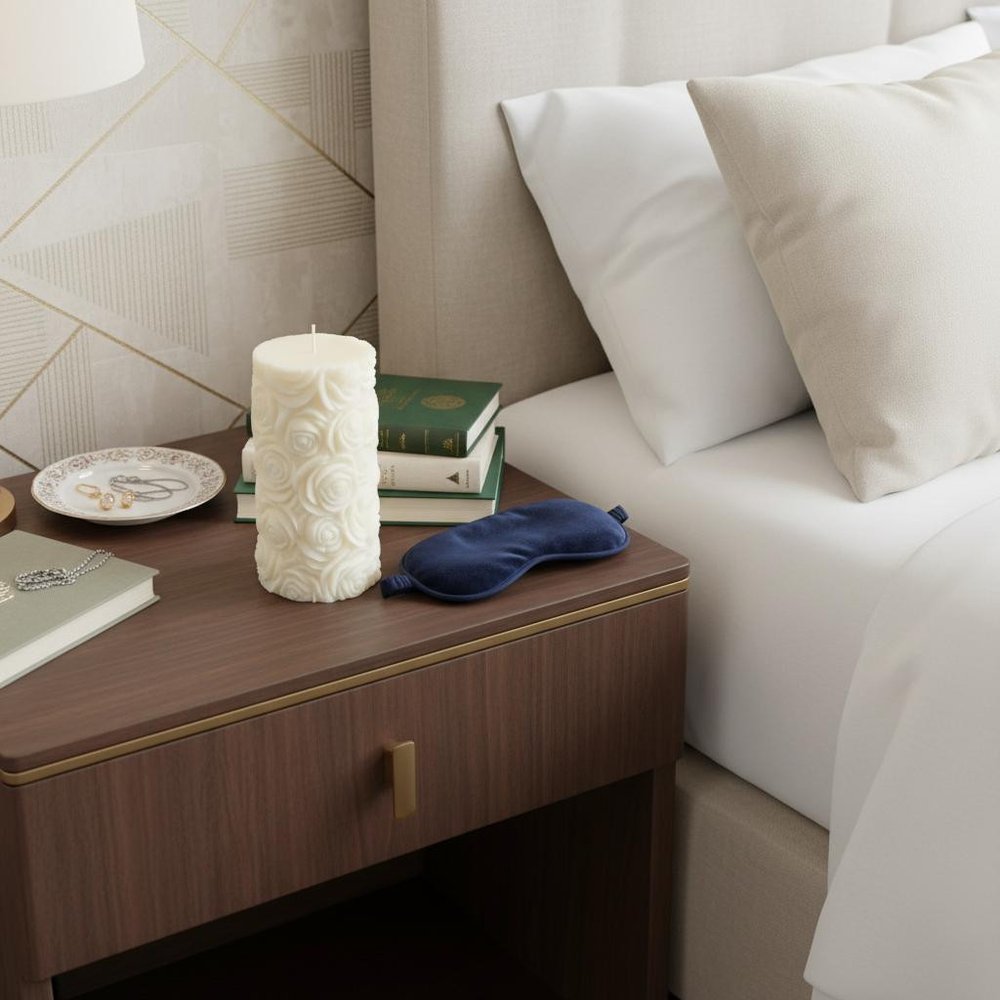 2" Ivory Day at the Spa Scented Candle Cylinder Pillar