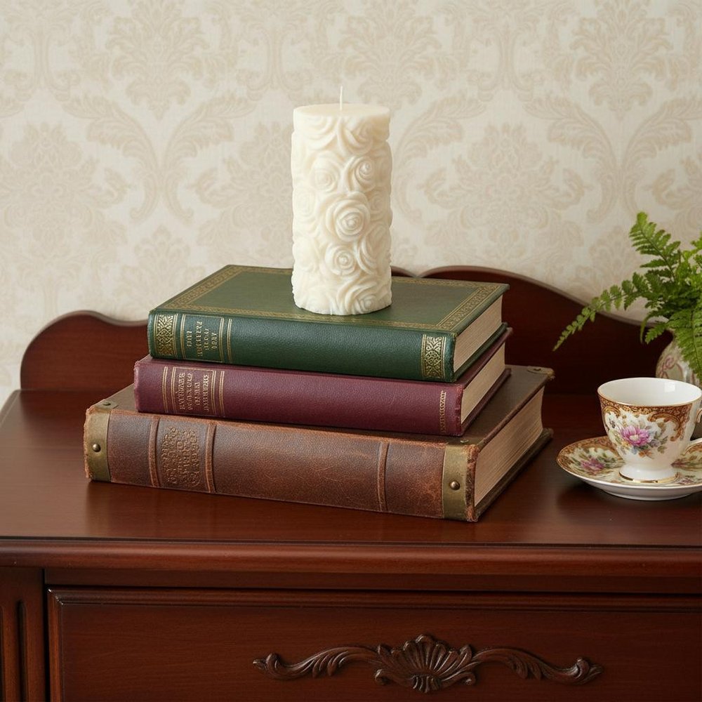 2" Ivory Day at the Spa Scented Candle Cylinder Pillar
