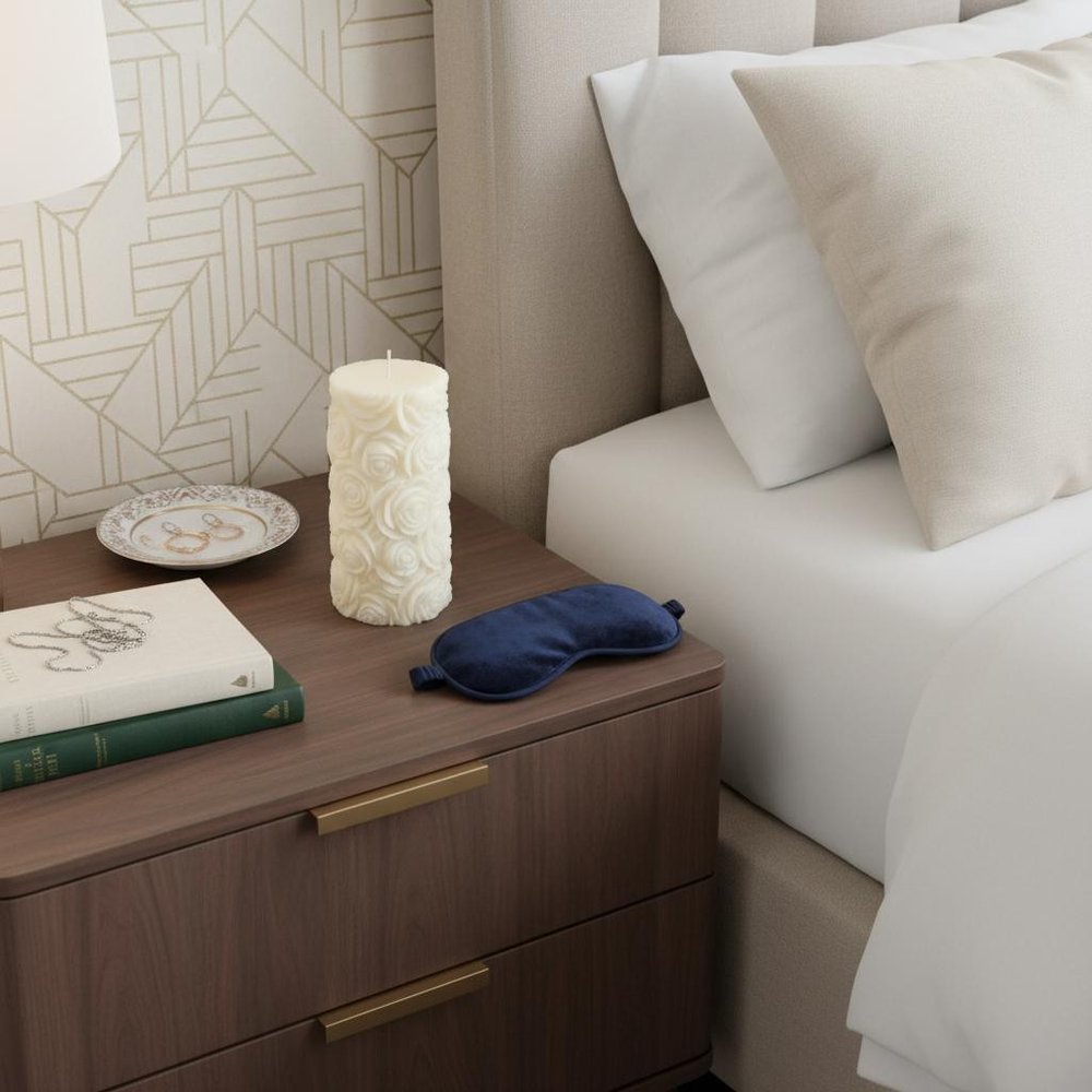 2" Ivory Day at the Spa Scented Candle Cylinder Pillar