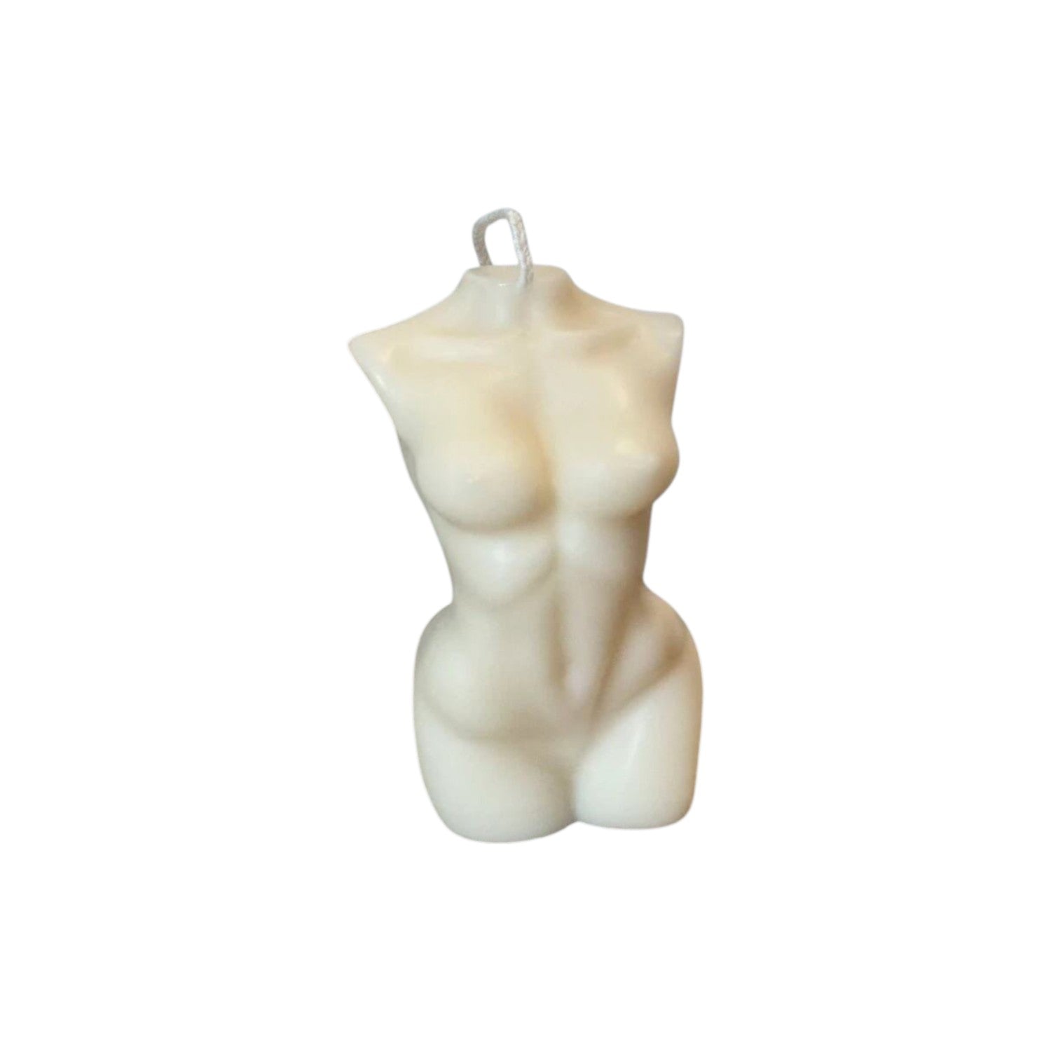4" Ivory Rose Petals Scented Dimensional Female Form Candle