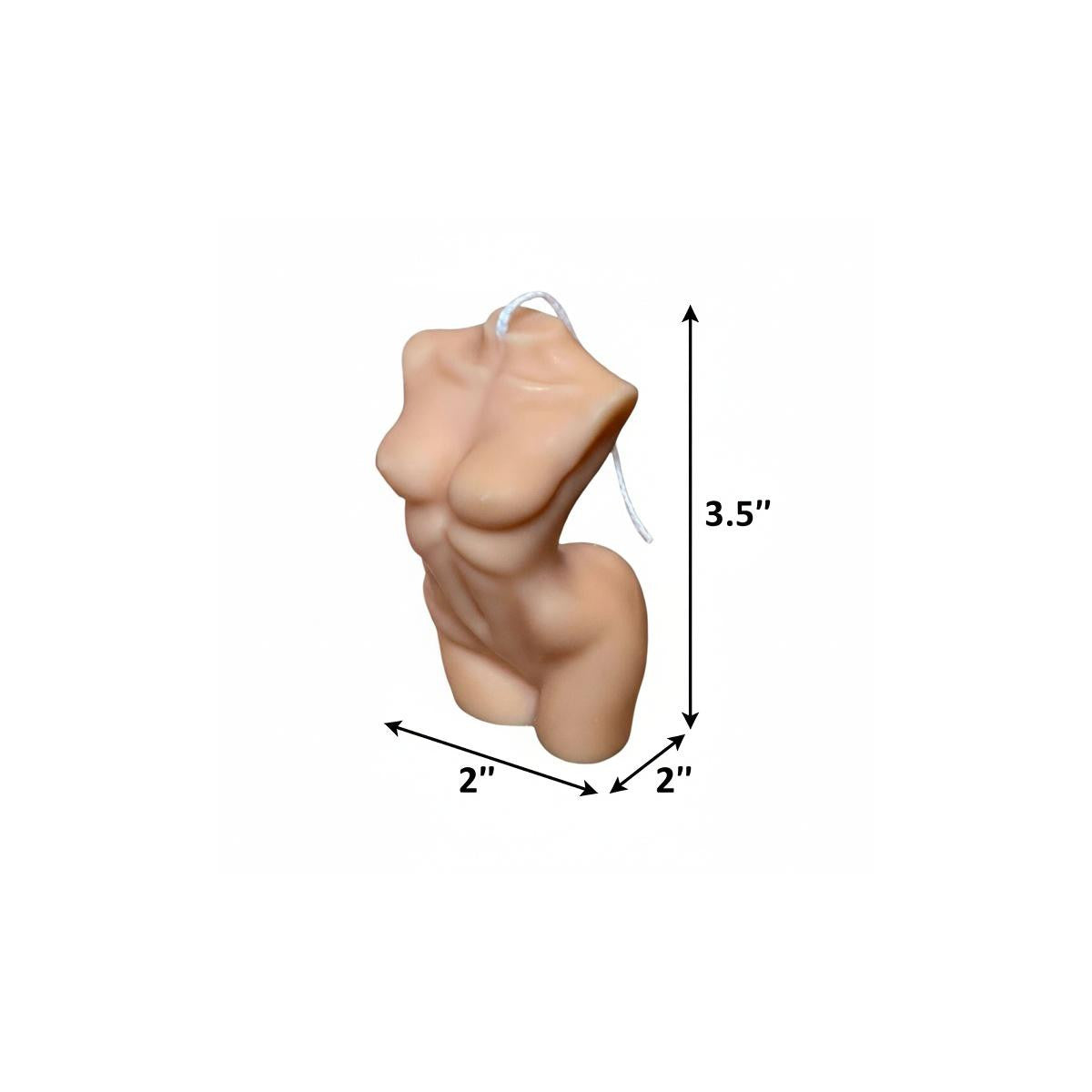 4" Natural Rose Petals Scented Dimensional Female Form Candle