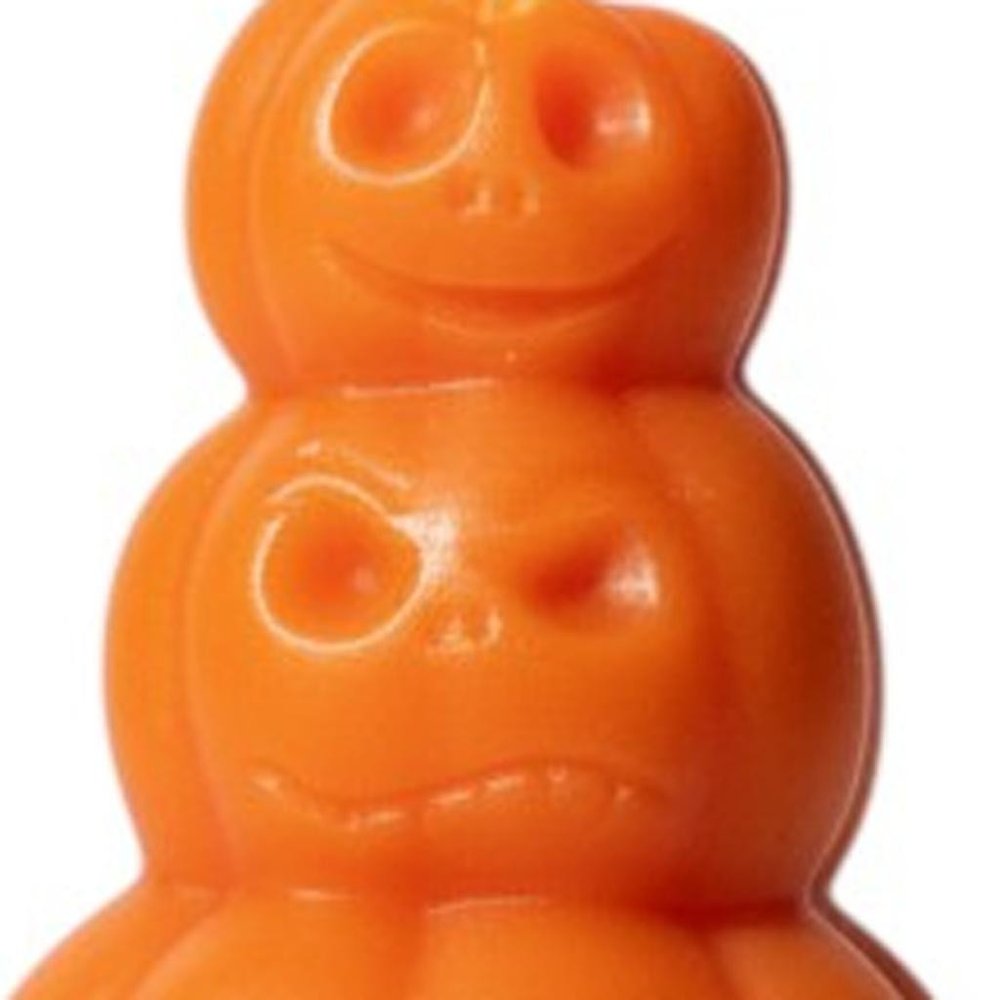 3" Orange Pumpkin And Apple Scented Dimensional Pumpkin Trio Soy Wax Candle