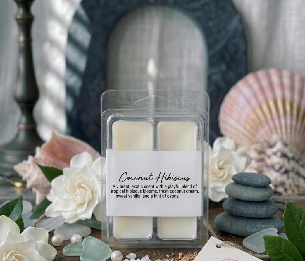 Set of Six Ivory Rose Petal Scented Soy Wax Melts