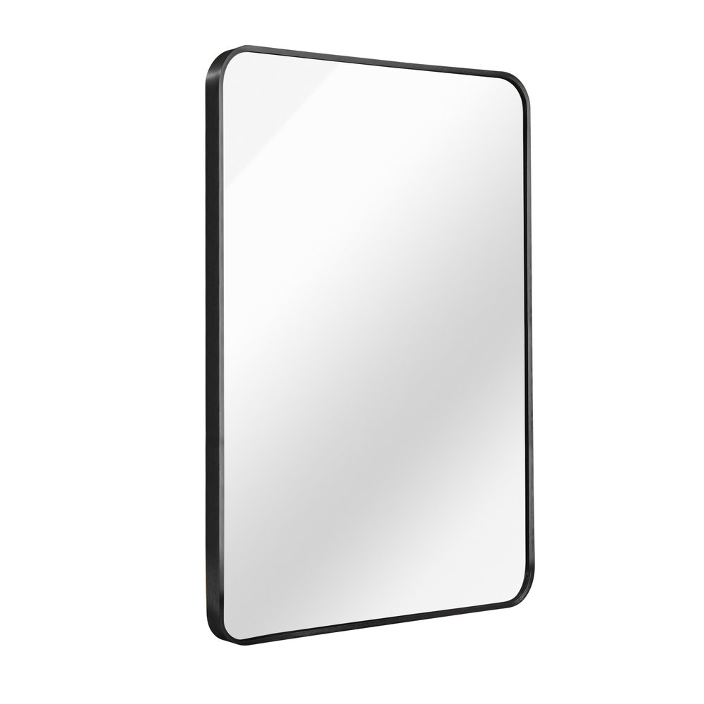 36" Black Aluminum Framed Accent Mirror