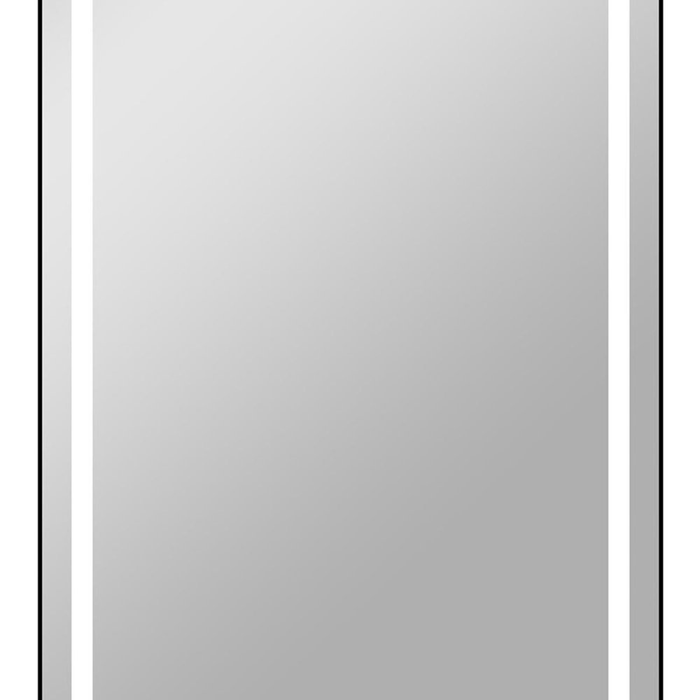 64" Black Aluminum Lighted Framed Full Length Mirror