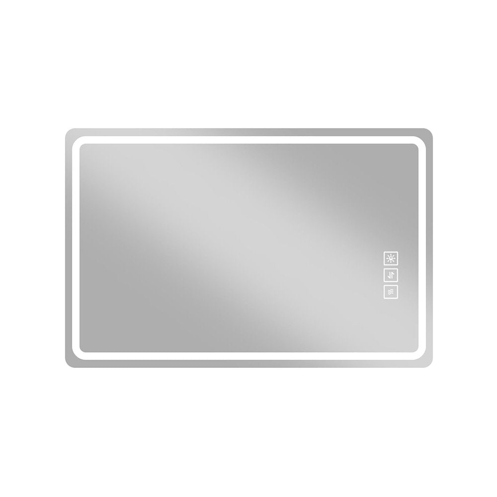 32" Silver Lighted Frameless Anti Fog Bathroom Vanity Mirror