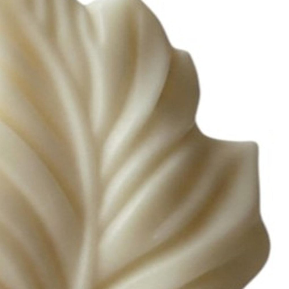 6" Ivory Unscented Dimensional Feather Candle Novelty Novelty